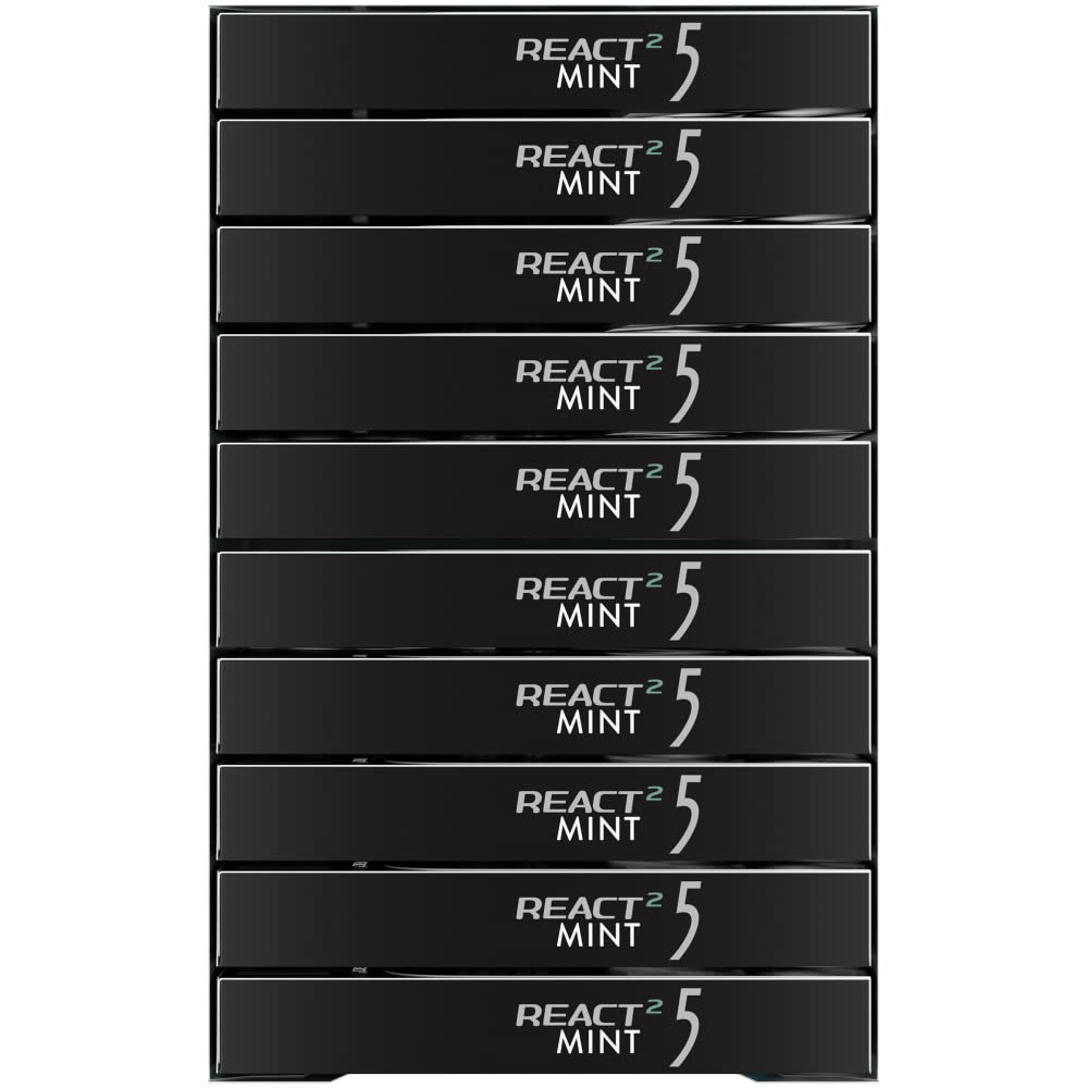 5 GUM Peppermint Cobalt Sugar Free Chewing Gum Bulk, 15 Sticks (Pack of 10)