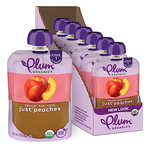 Plum Organics | Stage 1 | Organic Baby Food Meals [4+ Months] | Just Prunes | 3.5 Ounce Pouch (Pack Of 12) Packaging May Vary