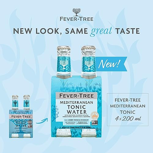 Fever-Tree Light Tonic Water Cans, 5.07 Fl Oz (Pack of 24), Lower in Calories, No Artificial Sweeteners, Flavorings or Preservatives (Packaging may vary)