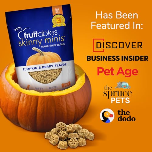 Fruitables Skinny Mini Dog Treats – Healthy Treats for Dogs – Low Calorie Training Treats – Free of Wheat, Corn and Soy – Apple Bacon – 5 Ounces