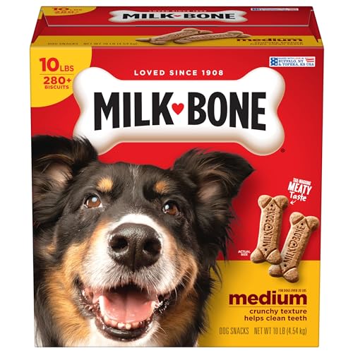 Milk-Bone Original Dog Treats for Medium Dogs, 24 Ounce, Crunchy Biscuit Helps Clean Teeth