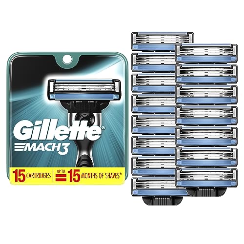 Gillette Mach3 Razor Refills for Men, 8 Razor Blade Refills