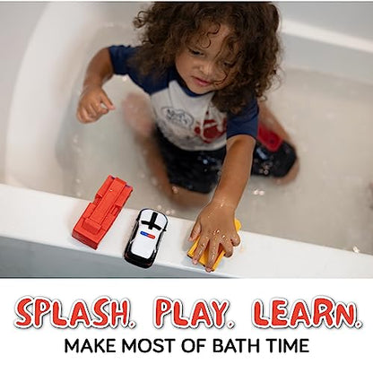 SplashEZ Mold Free Bath Toys for Babies and Toddlers, Car No Hole Bath Toys, Bath Toys no Mold for Tub, Beach, Pool, BPA-Free, Safe, Fun Infant Baby Bath Toys No Holes 0 1-3 6 12 18 Month