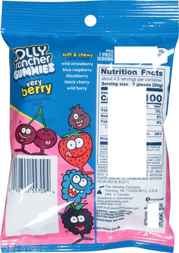 JOLLY RANCHER Gummies Sours Assorted Fruit Flavored Candy Bag, 6.5 oz