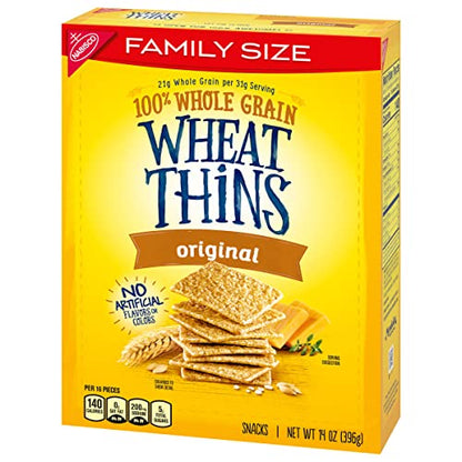 Wheat Thins Original Whole Grain Wheat Crackers, Party Size, 20 oz Box