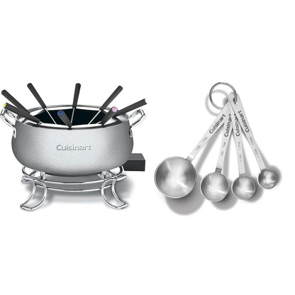 Cuisinart Fondue Pot, 3 Quart, For Chocolate, Cheese, Broth, Oil, Stainless Steel, CFO-3SSP1