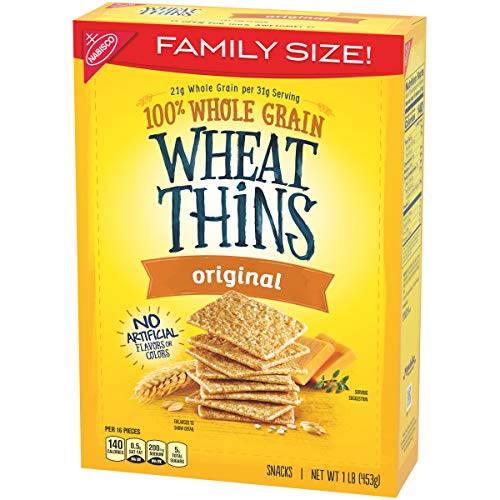 Wheat Thins Original Whole Grain Wheat Crackers, Party Size, 20 oz Box