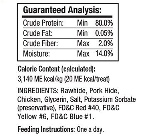 Good'n'Fun Triple Flavor Twists, Dog Chew Sticks, Premium Chicken and Beef Hide Treats for Dogs, 70 Count