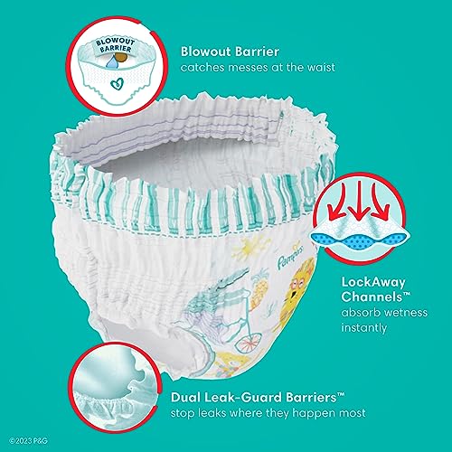 Pampers Cruisers 360 Diapers - Size 5, One Month Supply (128 Count), Pull-On Disposable Baby Diapers, Gap-Free Fit