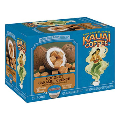 Kauai Coffee Na Pali Coast Dark Roast - Compatible with Keurig Pods K-Cup Brewers (1 Pack of 12 Single-Serve Cups)