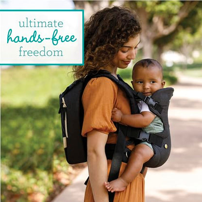 Infantino Flip Advanced 4-in-1 Carrier - Ergonomic, convertible, face-in and face-out front and back carry for newborns and older babies 8-32 lbs