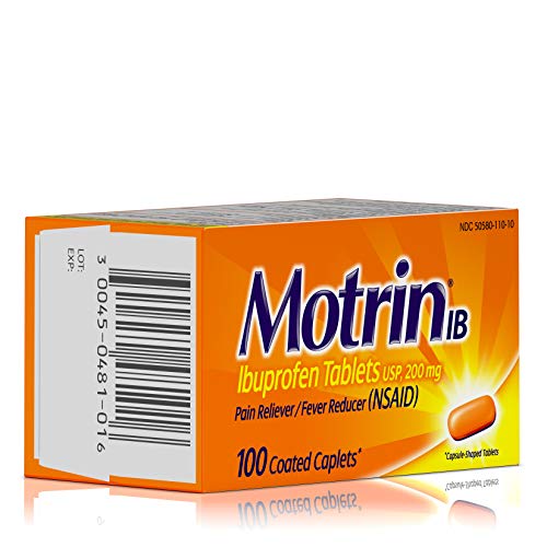 Motrin IB, Ibuprofen 200mg Tablets, Pain Reliever & Fever Reducer for Muscular Aches, Headache, Backache, Menstrual Cramps & Minor Arthritis Pain, NSAID, 225 Ct