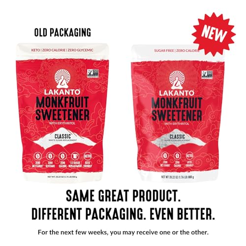 Lakanto Baking Monk Fruit Sweetener with Erythritol - Baking Sugar Substitute, Zero Calorie, Keto Diet Friendly, Zero Net Carbs, Extract, Sugar Replacement (Baking - 1 lb)