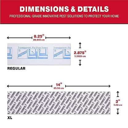 Window Fly Traps by Catchmaster - 12 Count, Ready to Use Indoors. Insect, Bugs, Fly & Fruit Fly Glue Adhesive Sticky Paper - Waterproof Easy Application Ready Disposable Non-Toxic
