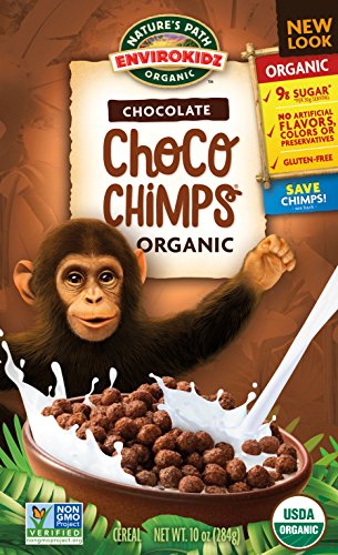 EnviroKidz Leapin’ Lemurs Peanut Butter & Chocolate Organic Cereal,10 Oz Box,Gluten Free