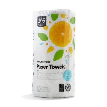 365 by Whole Foods Market, Paper Towels 135 Sheet Jumbo Rolls 3 Count, 135 Count