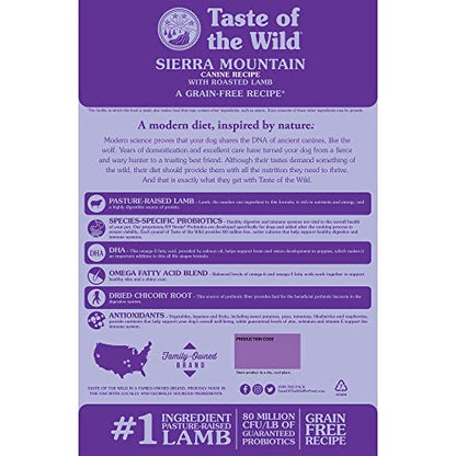 Taste of the Wild High Prairie Canine Grain-Free Recipe with Roasted Bison and Venison Adult Dry Dog Food, Made with High Protein from Real Meat and Guaranteed Nutrients and Probiotics 28lb