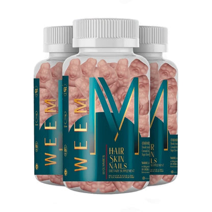 WEEM Biotin Gummies for Hair, Skin and Nails - Vegan Vitamins for Men & Women, Supports Faster Hair Growth and Stronger Nails - Extra Strength 10,000mcg