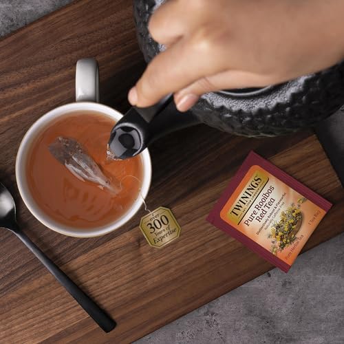 Twinings English Breakfast Black Tea, 100 Individually Wrapped Tea Bags, Smooth, Flavourful, Robust, Caffeinated, Enjoy Hot or Iced