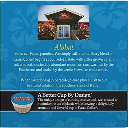 Kauai Coffee Na Pali Coast Dark Roast - Compatible with Keurig Pods K-Cup Brewers (1 Pack of 12 Single-Serve Cups)