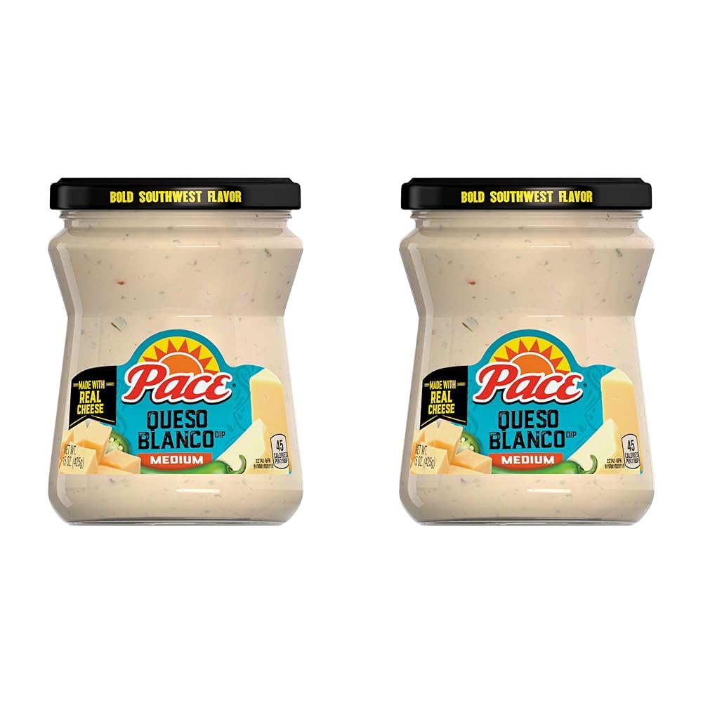 Pace Queso, Queso Blanco Cheese Dip, Great for Nachos, 15 oz Jar