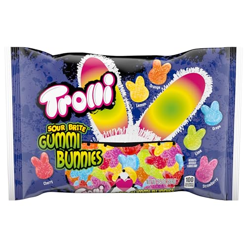 Trolli Sour Brite Gummy Bunnies, Springtime Easter Candy, 9.5 oz