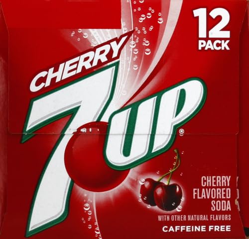 7UP Cherry Zero Sugar Soda, 12 fl oz cans (Pack of 12)