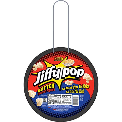 JIFFY POP Butter Flavored Popcorn, Stovetop Popping Pan, 4.5 oz.