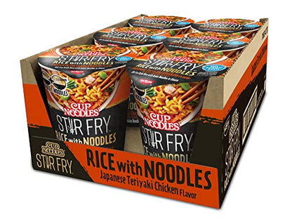 Nissin Cup Noodles Stir Fry Rice with Noodles, General Tso's Chicken, 2.68 Ounce (Pack of 6)