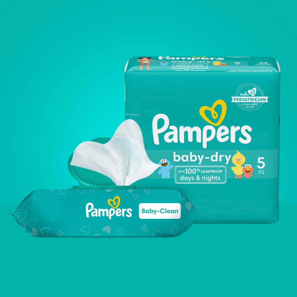 Pampers Baby Clean Wipes, Baby Fresh Scented, 1 Flip-Top Pack (72 Wipes Total)