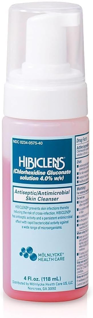 Hibiclens Antiseptic Antimicrobial Skin Cleanser 4oz Foam Pump