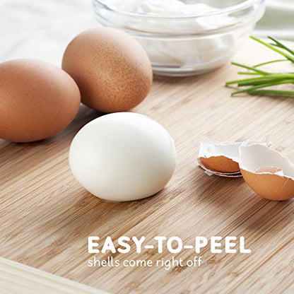 Elite Gourmet EGC-007## Rapid Egg Cooker, 7 Easy-To-Peel, Hard, Medium, Soft Boiled Eggs, Poacher, Omelet Maker, Auto Shut-Off, Alarm, 16-Recipe Booklet, BPA-Free, White