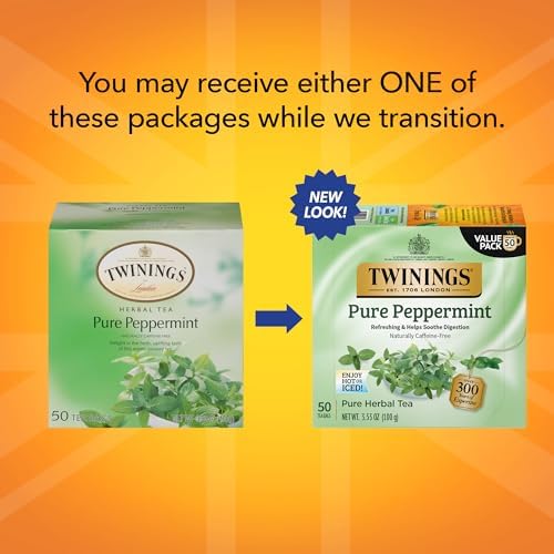 Twinings English Breakfast Black Tea, 100 Individually Wrapped Tea Bags, Smooth, Flavourful, Robust, Caffeinated, Enjoy Hot or Iced