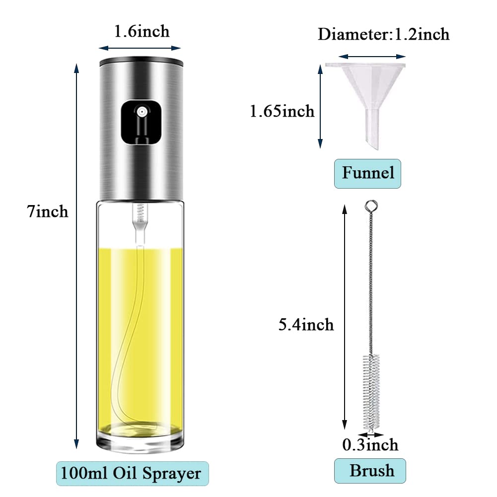 Oil Sprayer for Cooking Olive Oil Sprayer Mister for Air Fryer Vegetable Vinegar Oil Portable Mini Kitchen Gadgets for Baking,Salad,Grilling,BBQ,Roasting (1)