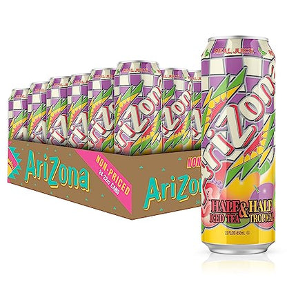 AriZona Green Tea with Ginseng and Honey - Big Can, 22 Fl Oz (Pack of 24)