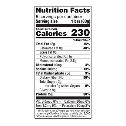 Atkins Double Fudge Brownie Protein Meal Bar, High Fiber, 15g Protein, 1g Sugar, 4g Net Carb, Meal Replacement, Keto Friendly