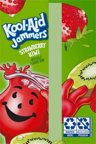 Kool-Aid Jammers Blue Raspberry Flavored Kids 0% Juice Drink (10 ct Box, 6 fl oz Pouches)