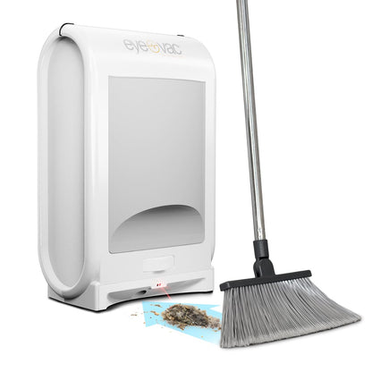 EyeVac Pro Touchless Vacuum Automatic Dustpan - Ultra Fast & Powerful - Great for Sweeping Salon Pet Hair Food Dirt Kitchen, Corded Canister Vacuum, Bagless, Automatic Sensors, 1400 Watt (Black)