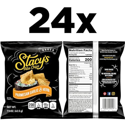 Stacy's Pita Chips, Simply Naked, 1.5 Ounce (Pack of 24)