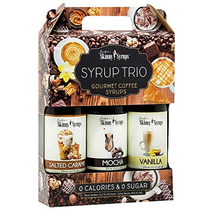 Jordan's Skinny Syrups Sugar Free Coffee Syrup, Vanilla Flavor Drink Mix, Zero Calorie Flavoring for Chai Latte, Protein Shake, Food and More, Gluten Free, Keto Friendly, 25.4 Fl Oz, 2 Pack