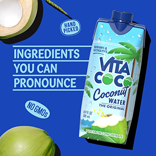 Vita Coco Coconut Water Original, 33.8 Fl Oz (Pack of 6)