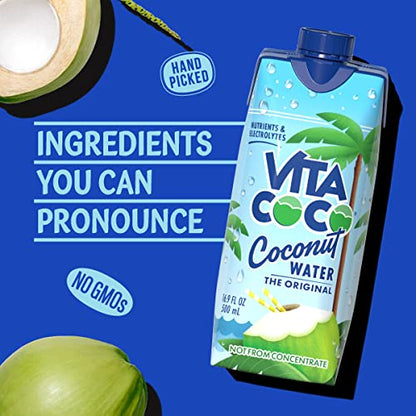 Vita Coco Coconut Water Original, 33.8 Fl Oz (Pack of 6)