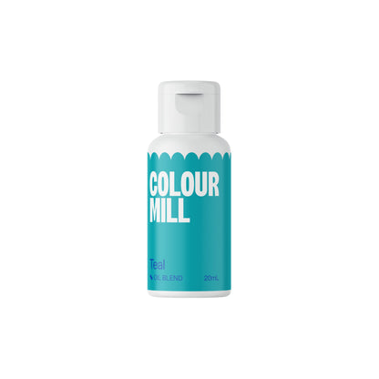 Colour Mill Oil-Based Food Coloring, 20 Milliliters Each of 6 Colors: Baby Blue, Navy, Royal, Sky Blue, Teal and Tiffany