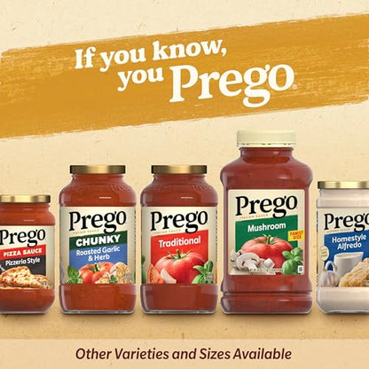 Prego Chunky Tomato with Garlic and Onion Pasta Sauce, 24 Oz Jar