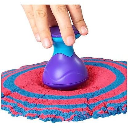 Kinetic Sand Ultimate Sandisfying Set, 2lb of Pink, Yellow and Teal Play Sand, 10 Molds and Tools, Sensory Toys for Kids Ages 7+