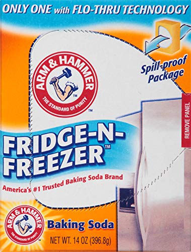 Arm & Hammer Baking Soda Fridge-n-Freezer Odor Absorber, Orange 14 oz, Pack of 12