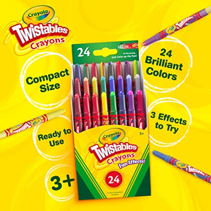 Crayola Twistables Crayons, Fun Effects, Gift for Kids, 24 Count