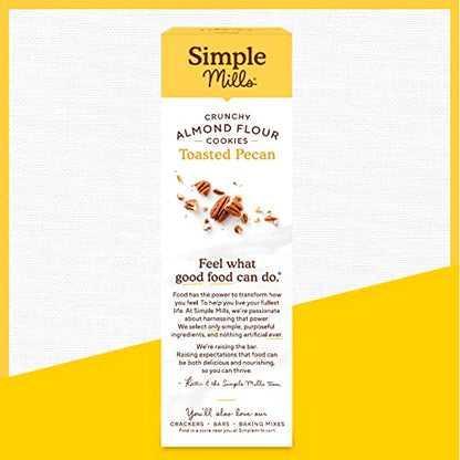 Simple Mills Almond Flour Crunchy Cookies, Chocolate Chip - Gluten Free, Vegan, Healthy Snacks, Made with Organic Coconut Oil, 5.5 Ounce (Pack of 1)