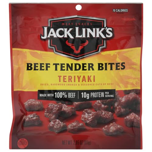 Jack Link's Beef Jerky 5 Count Multipack, Original, 5, 0.625 oz. Bags - Flavorful Meat Snack for Lunches, Ready to Eat - 7g of Protein, Made with 100% Beef - No Added MSG** or Nitrates/Nitrites