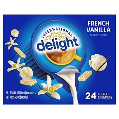 International Delight Coffee Creamer Singles, Sweet & Creamy, Shelf Stable Flavored Creamer, 24 Ct, 16 FL Oz, Pre-Portioned Creamers